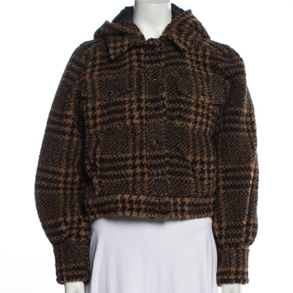 Veronica Beard Gabbi Hooded Houndstooth Jacket NWT - Picture 9 of 13